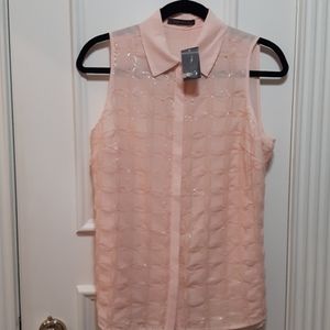 🛍️ NWT Coral sequin pattern, coral tank